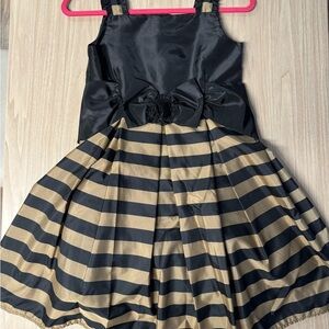Dorissa Black and Gold Dress with Detailed Finishes